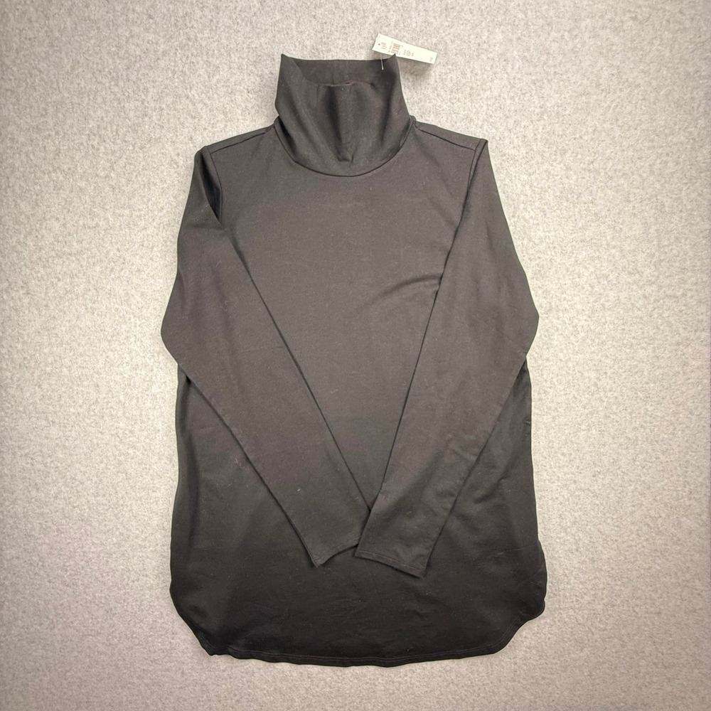 J. Jill Turtleneck Tunic Women XSP Black NWT Supima Cotton Modal Stretch Long